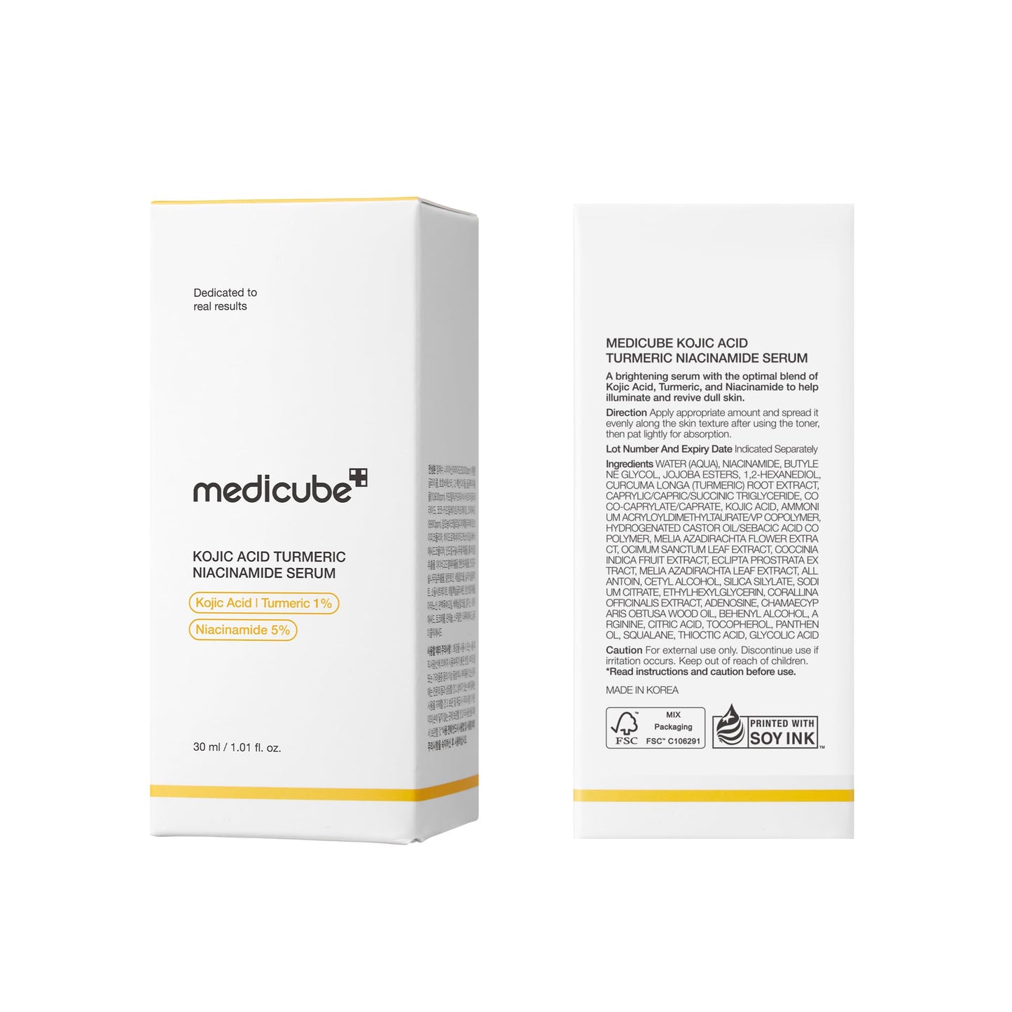 medicube Kojic Acid Turmeric Clarifying & Balancing Capsule Serum for Troubled Skin | Soothing & Brightening Facial Serum | Niacinamide & Glow.